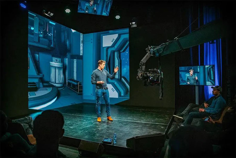 <a href=http://www.szzs360.com/led/ target=_blank>LED屏</a>幕+虛擬制作|雷迪奧展示LED花式應(yīng)用